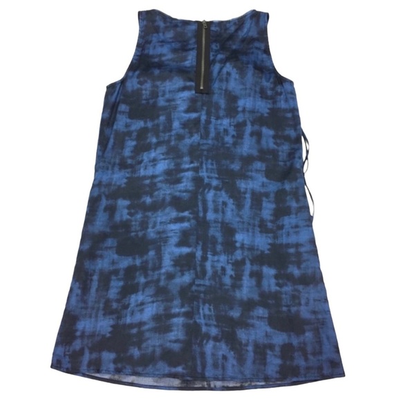 Dkny Jeans Tie Dye Fringe Shift Dress In Blue/Black - Picture 4 of 7